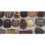 Assorted chocolate candies in paper cups
