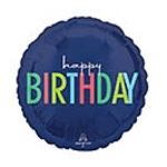 18" Blue Happy Birthday Mylar