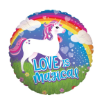 18" "love is Magical" Unicorn Mylar