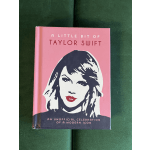 Pink book cover with a stylized portrait of Taylor Swift