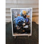 Blue & Assorted Color Floral Card