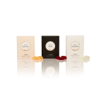 Three boxes of wine-flavored gummies with small gummy pieces in front
