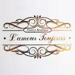 Decorative logo reading "Flower Boutique" and "L'amour Toujours"