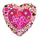 18" I love you Heart Shaped Mylar