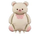 35" Teddy Bear with Pink Bow Mylar