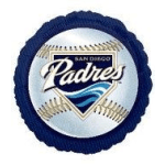 18" San Diego Padres Baseball Mylar