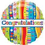 Colorful balloon with the word Congratulations