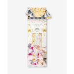 Wrapped white chocolate bar with colorful sprinkles and cake artwork