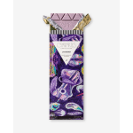 Lavender white chocolate bar in purple wrapper