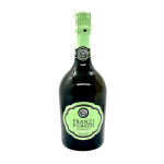 Bottle of Franzi e Cratzi Prosecco with a green foil top
