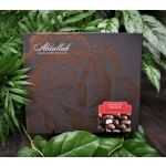Box of Abdallah assorted creams chocolates with a rose design