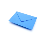 Blue envelope on a white background