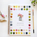Emily Lex Flowers Watercolor Book, Brushes and Paint