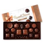 Box of assorted chocolates with the lid open
