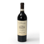 Bottle of Florentia Chianti Riserva 2019 red wine with cream label on a white background