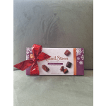 Box of Russell Stover assorted caramels with a red ribbon bow