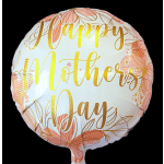Round balloon with "Happy Mother's Day" text and floral accents