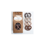 Gift box of assorted chocolate-covered pretzels with colorful sprinkles