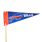 Buffalo Bills pennant flag on a wooden stick