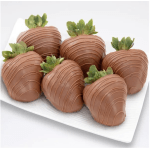 Plate of chocolate-covered strawberries