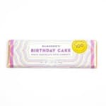 Birthday cake chocolate bar wrapper with pastel stripes