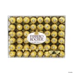 Box of Ferrero Rocher chocolates in gold wrappers