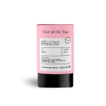 Pink tea tin labeled hibiscus rose