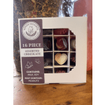 Box of assorted chocolates with a windowed lid