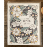 Floral greeting card with the words "I'm so proud of you"