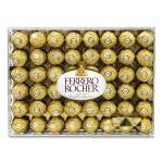 Ferrero Rocher Diamond Box Hazelnut Milk Chocolate Pieces, 48/Box