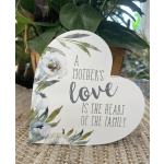 Wood Heart Mother's Love