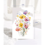 Floral Blank Note Card 4x6 inch