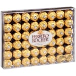 Box of Ferrero Rocher chocolates in gold wrappers