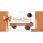 Box of assorted chocolates with a ribbon design
