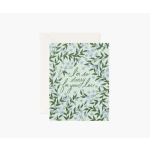 Sympathy card with floral border and the words "I'm so sorry for your loss"
