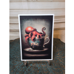 Portrait Octopus Teacup Card