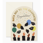 Hats Off Graduation Arch Greeting Card