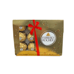 Ferrero Rocher chocolate gift box with a red ribbon