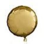 Gold round balloon on a white background
