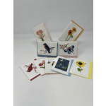 Assorted greeting cards with quilled floral and bird designs