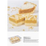 Three square pumpkin dessert bars with white icing drizzle