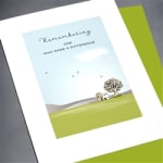 Sympathy card with the words "Remembering one who made a difference"