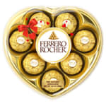 Heart-shaped Ferrero Rocher chocolate box with a red bow