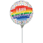 Happy Birthday Mylar Balloon on a Stick 2