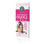 Box of birthday truffle chocolates with a cupcake illustration