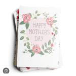 Mother's Day card with floral wreath design