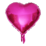 Pink heart-shaped foil balloon on a white background