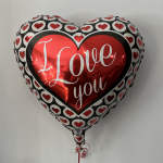 Heart-shaped balloon with "I Love You" text