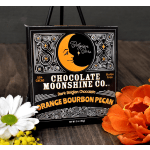 Chocolate bar box with white daisy and orange flowers