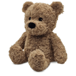 Brown teddy bear plush toy sitting upright